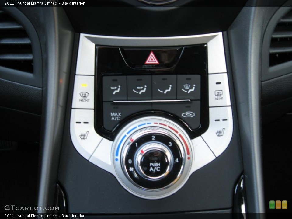 Black Interior Controls for the 2011 Hyundai Elantra Limited #61553987