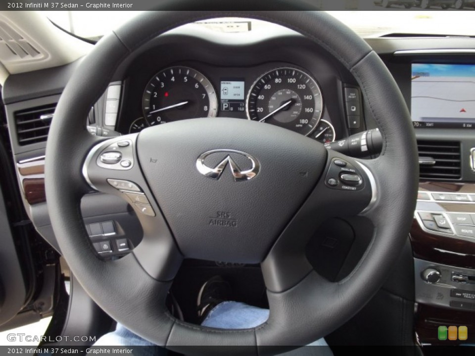 Graphite Interior Steering Wheel for the 2012 Infiniti M 37 Sedan #61554362