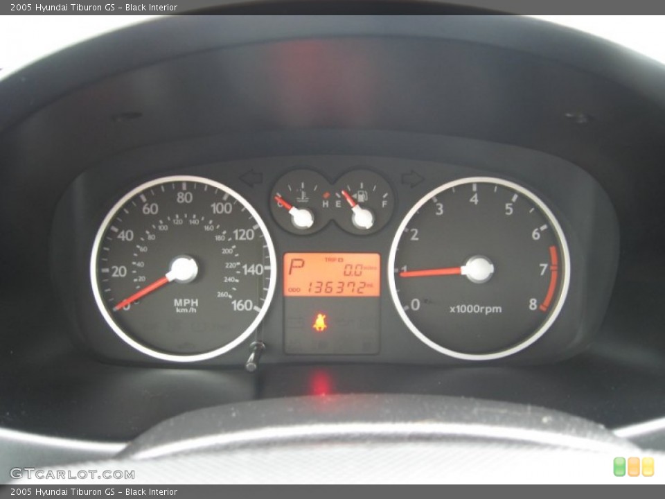 Black Interior Gauges for the 2005 Hyundai Tiburon GS #61555274