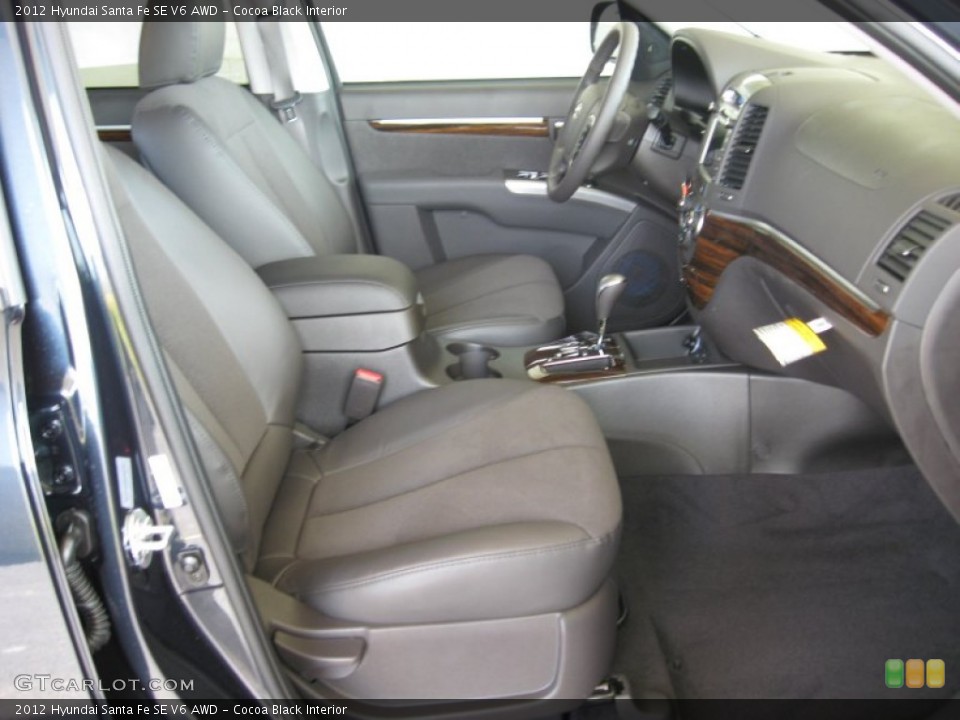 Cocoa Black Interior Photo for the 2012 Hyundai Santa Fe SE V6 AWD #61556651