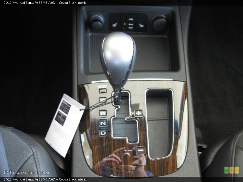 Cocoa Black Interior Transmission for the 2012 Hyundai Santa Fe SE V6 AWD #61556702