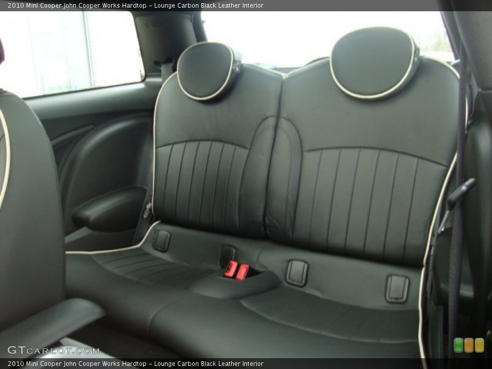 Lounge Carbon Black Leather Interior Rear Seat for the 2010 Mini Cooper John Cooper Works Hardtop #61558326