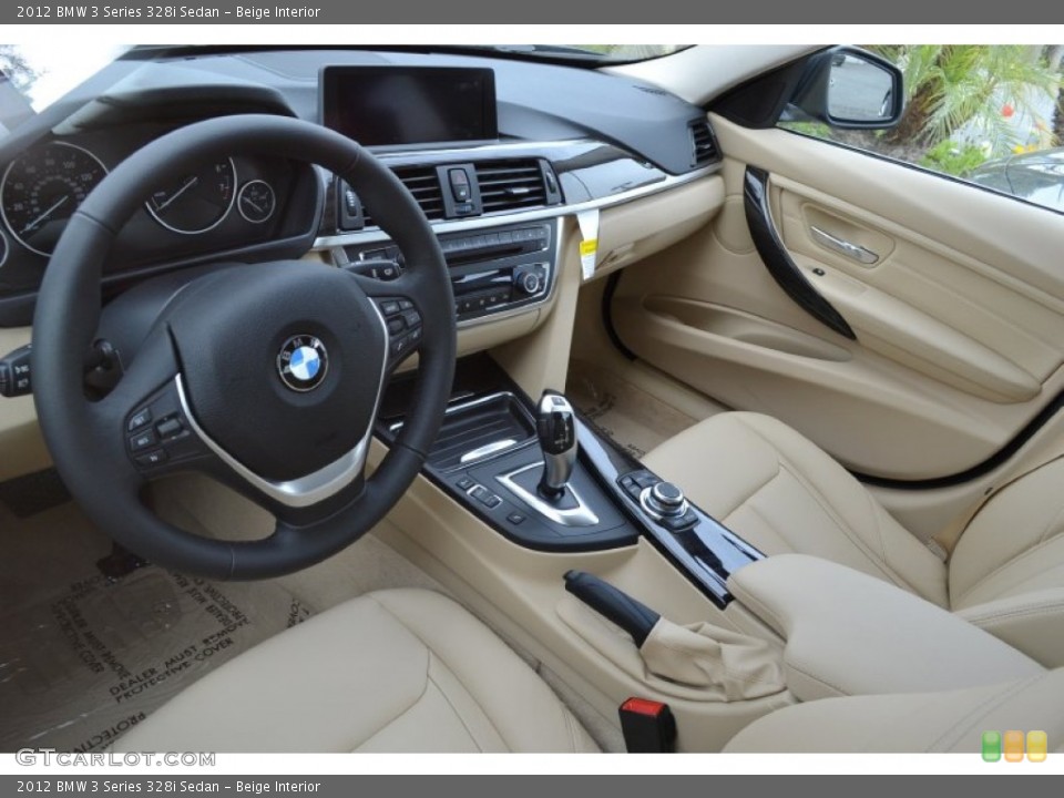 Beige Interior Prime Interior for the 2012 BMW 3 Series 328i Sedan #61560171