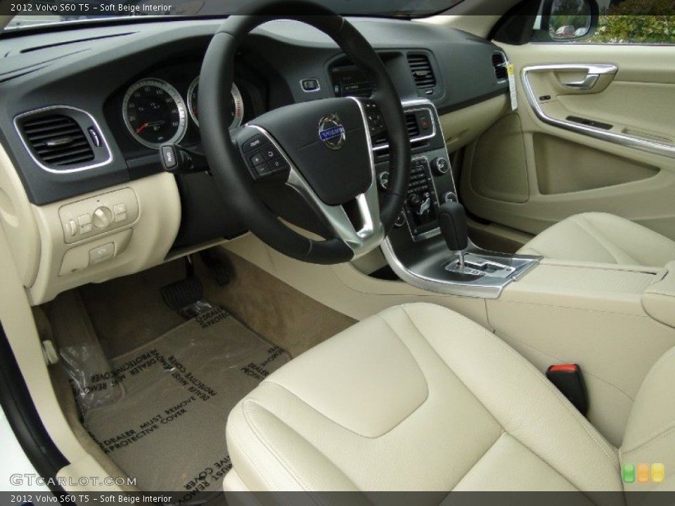 Soft Beige Interior Prime Interior for the 2012 Volvo S60 T5 #61562527