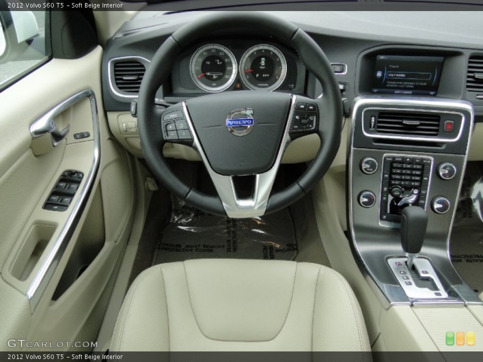 Soft Beige Interior Dashboard for the 2012 Volvo S60 T5 #61562571