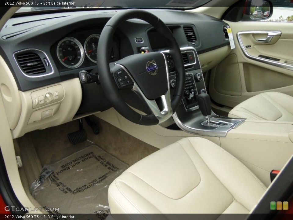 Soft Beige Interior Prime Interior for the 2012 Volvo S60 T5 #61562691
