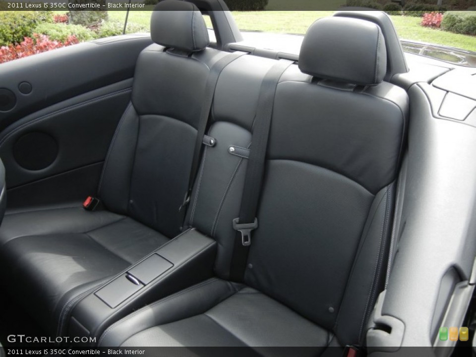 Black Interior Rear Seat for the 2011 Lexus IS 350C Convertible #61562811