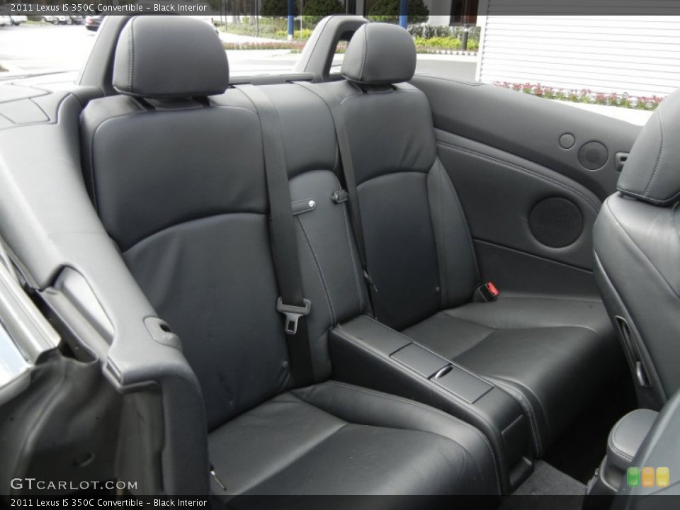 Black Interior Rear Seat for the 2011 Lexus IS 350C Convertible #61562829