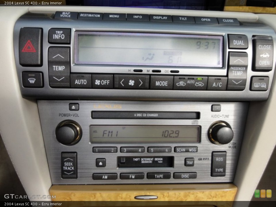 Ecru Interior Controls for the 2004 Lexus SC 430 #61566006