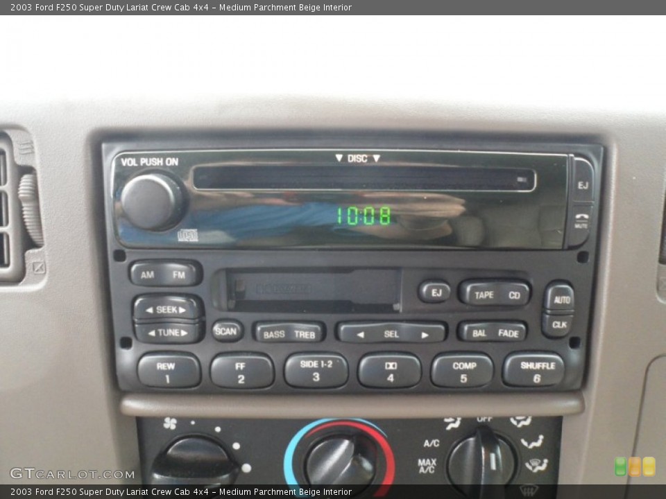 Medium Parchment Beige Interior Audio System for the 2003 Ford F250 Super Duty Lariat Crew Cab 4x4 #61569303