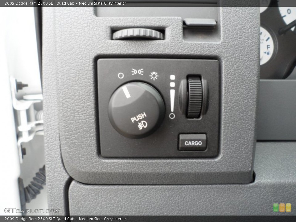 Medium Slate Gray Interior Controls for the 2009 Dodge Ram 2500 SLT Quad Cab #61570062