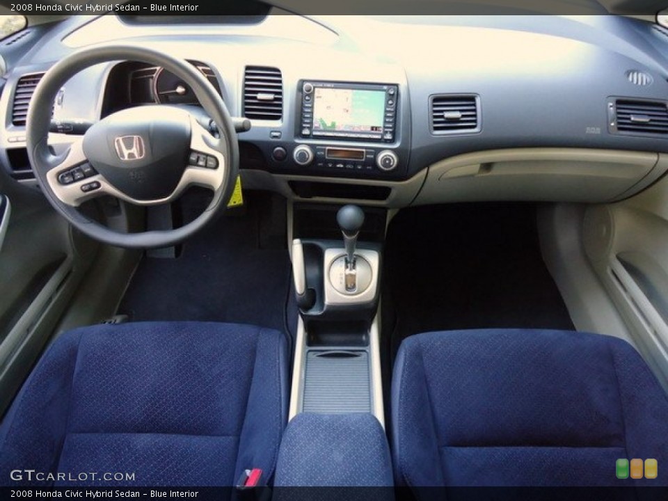 Blue Interior Dashboard for the 2008 Honda Civic Hybrid Sedan #61572036