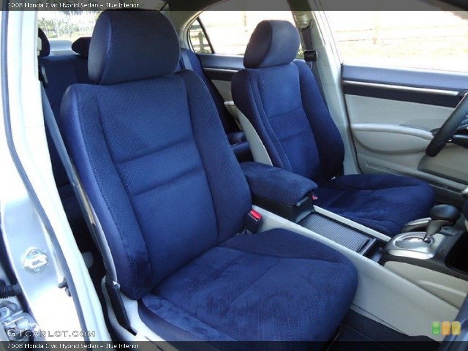 Blue Interior Front Seat for the 2008 Honda Civic Hybrid Sedan #61572042