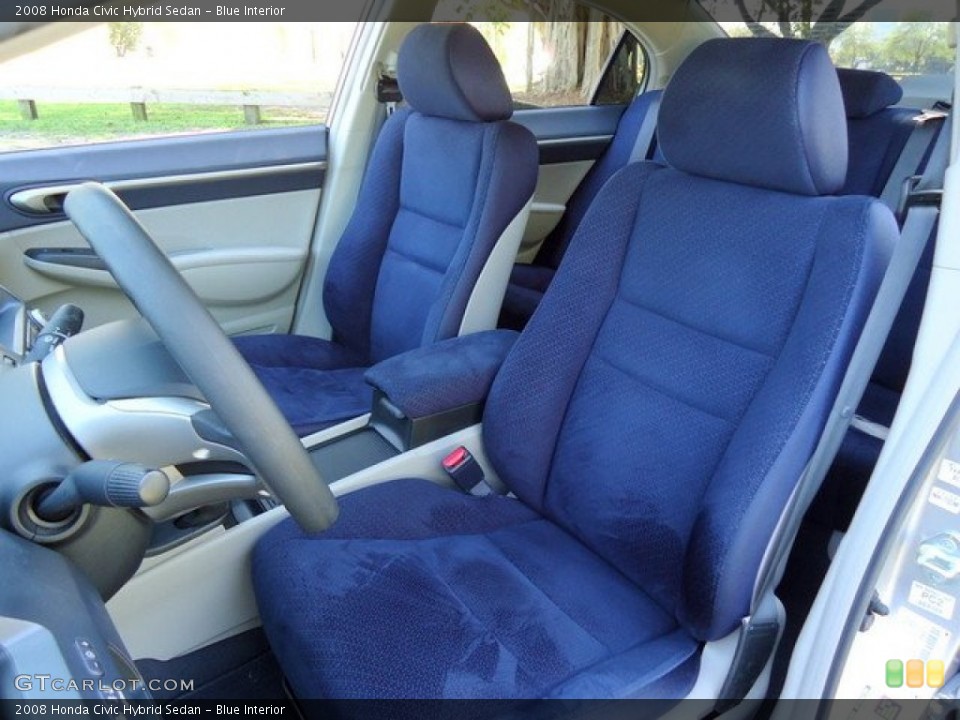 Blue Interior Front Seat for the 2008 Honda Civic Hybrid Sedan #61572060