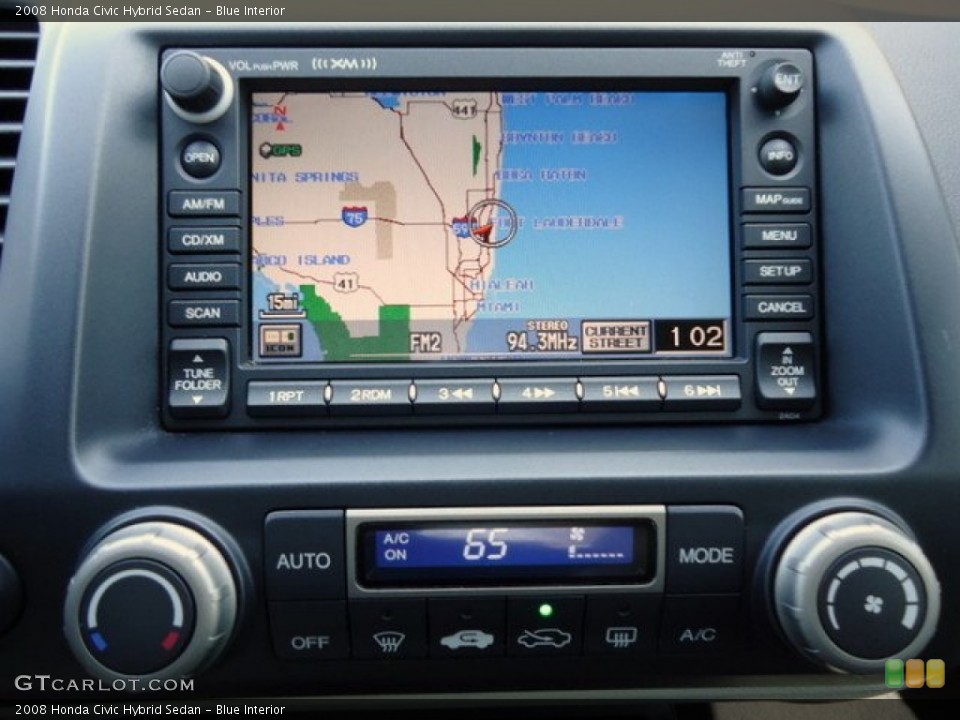 Blue Interior Navigation for the 2008 Honda Civic Hybrid Sedan #61572069