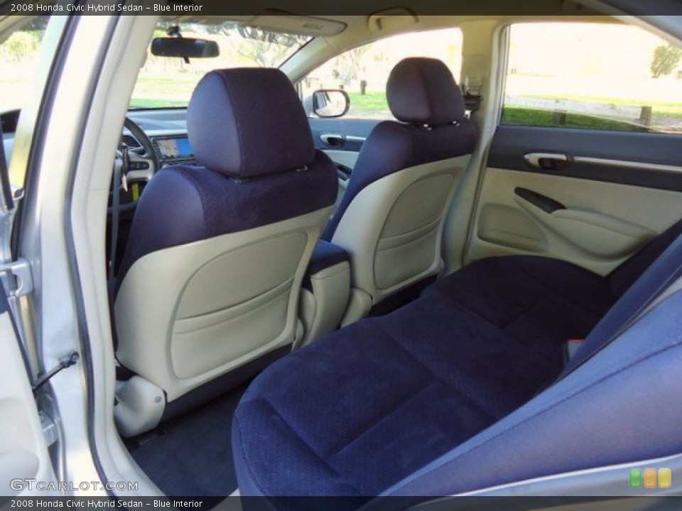 Blue Interior Rear Seat for the 2008 Honda Civic Hybrid Sedan #61572078