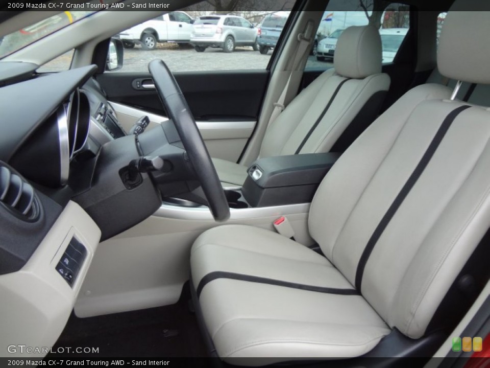 Sand Interior Front Seat for the 2009 Mazda CX-7 Grand Touring AWD #61572636