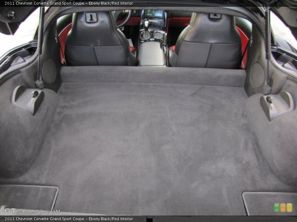 Ebony Black/Red Interior Trunk for the 2011 Chevrolet Corvette Grand Sport Coupe #61575914