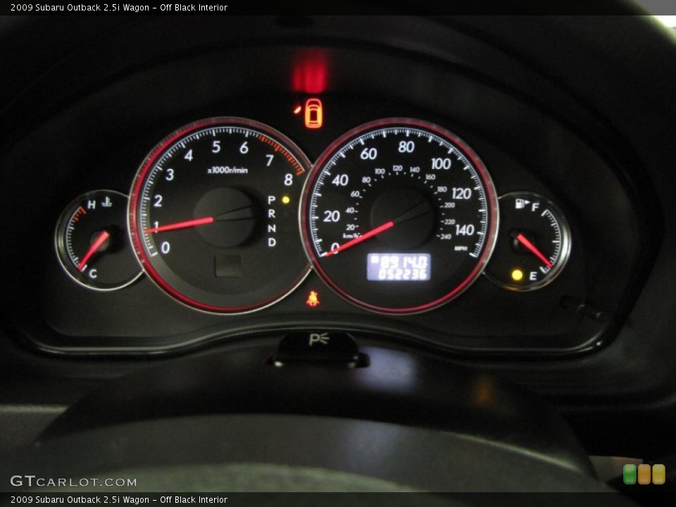Off Black Interior Gauges for the 2009 Subaru Outback 2.5i Wagon #61578096