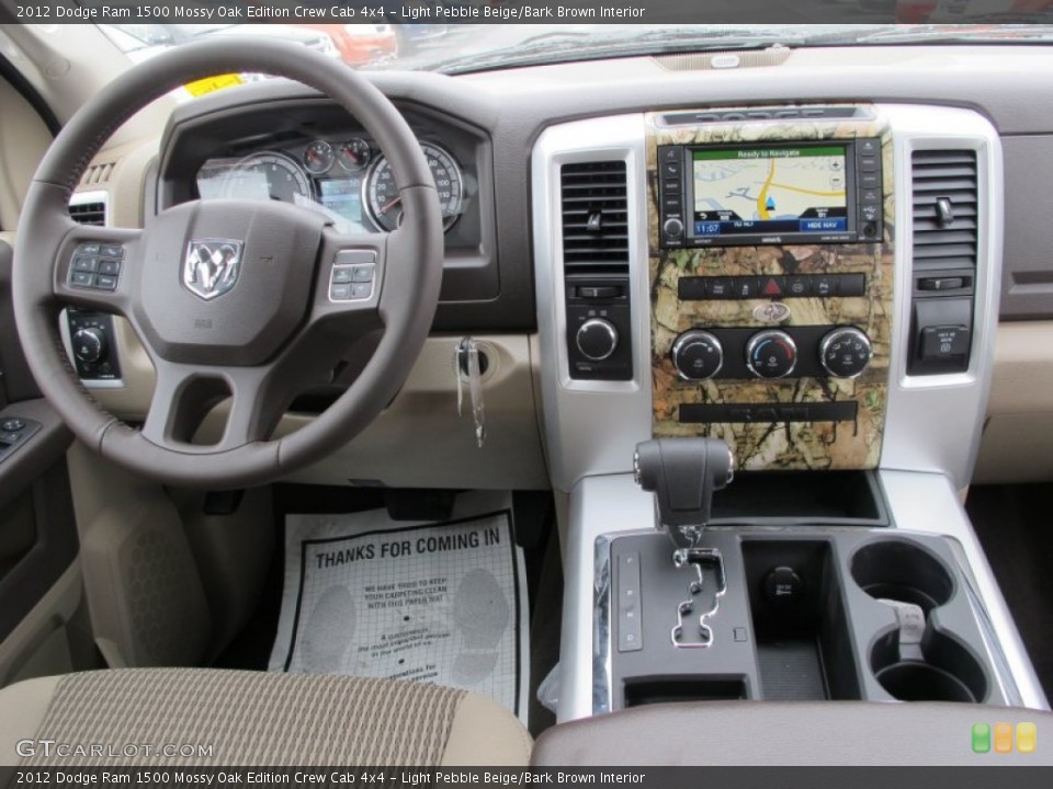 Light Pebble Beige/Bark Brown Interior Dashboard for the 2012 Dodge Ram 1500 Mossy Oak Edition Crew Cab 4x4 #61578138