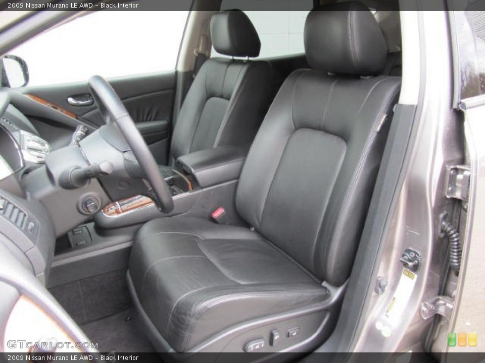 Black Interior Front Seat for the 2009 Nissan Murano LE AWD #61578204