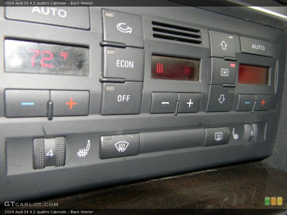 Black Interior Controls for the 2004 Audi S4 4.2 quattro Cabriolet #61578456