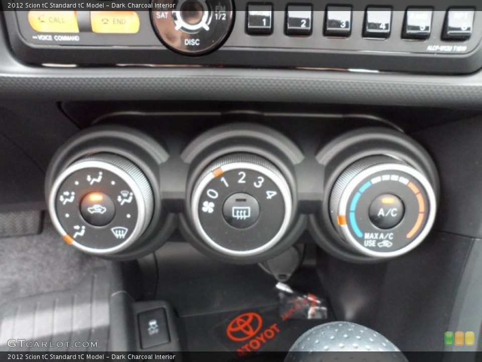 Dark Charcoal Interior Controls for the 2012 Scion tC  #61582212