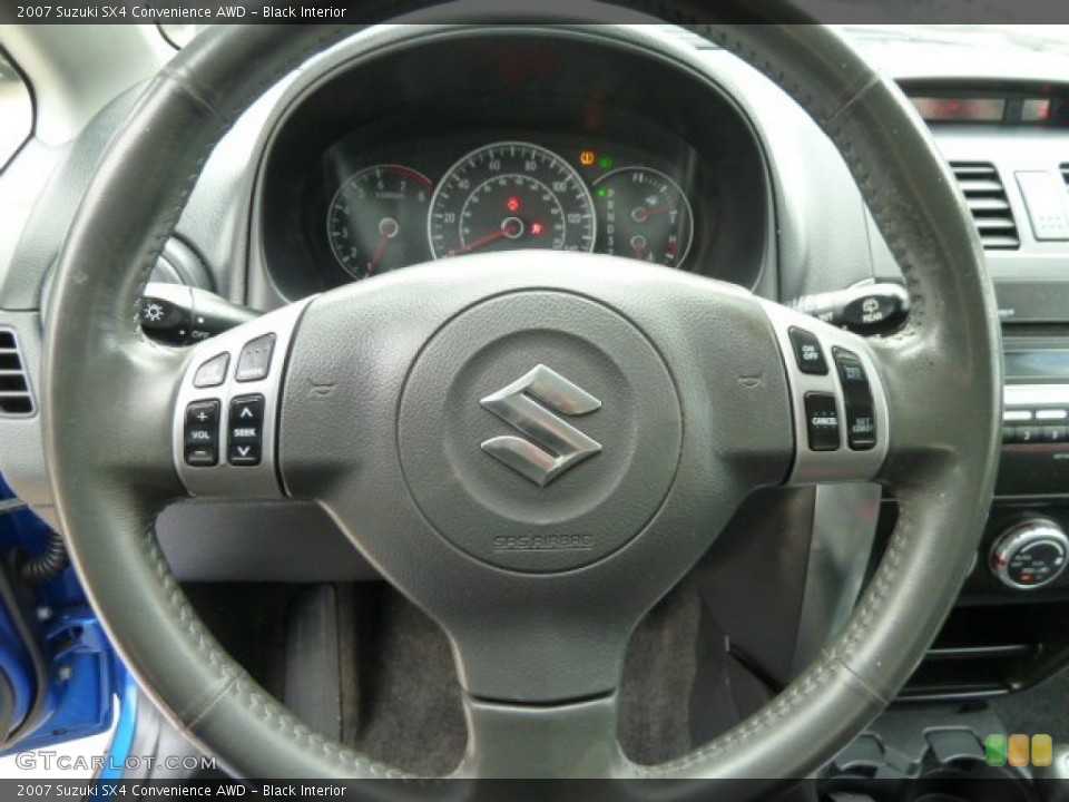 Black Interior Steering Wheel for the 2007 Suzuki SX4 Convenience AWD #61583017