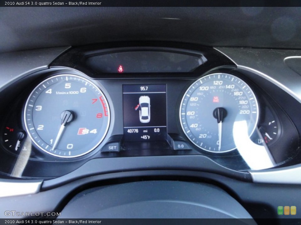 Black/Red Interior Gauges for the 2010 Audi S4 3.0 quattro Sedan #61584359