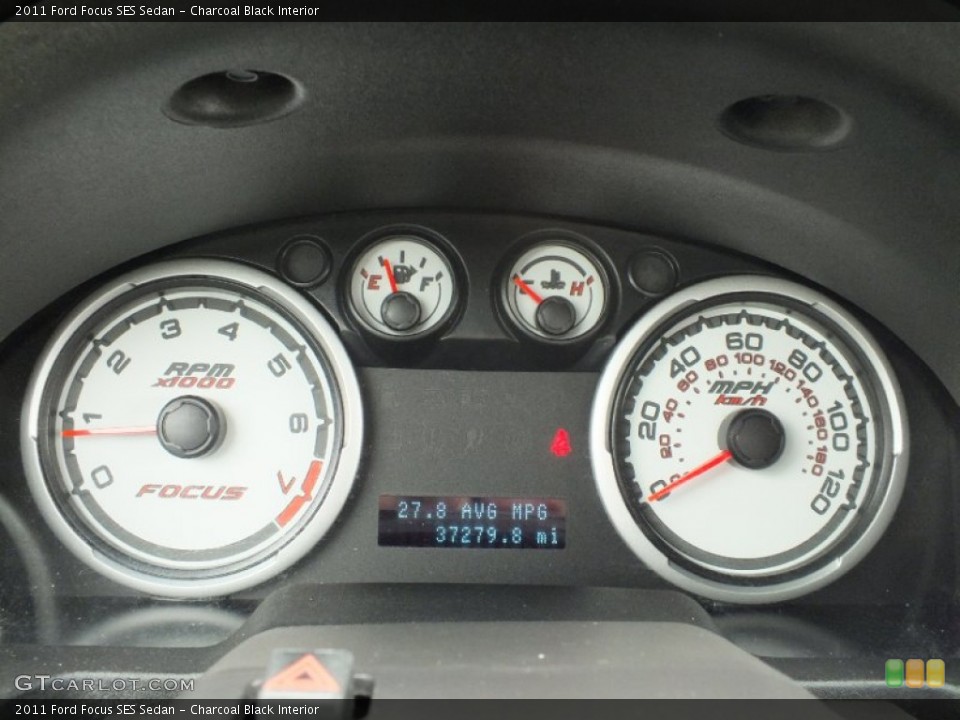 Charcoal Black Interior Gauges for the 2011 Ford Focus SES Sedan #61586133