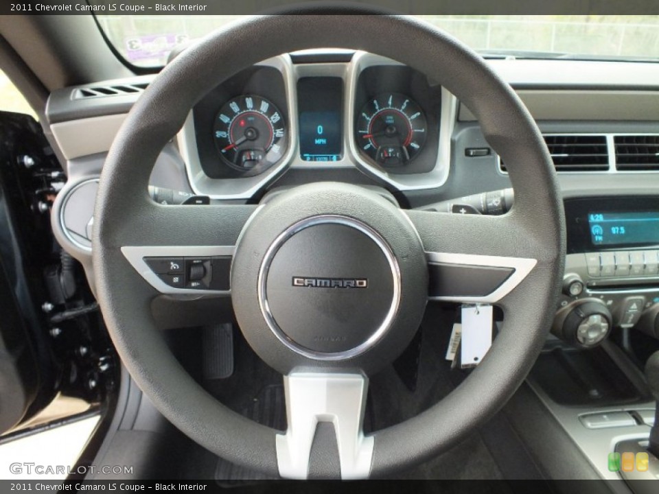 Black Interior Steering Wheel for the 2011 Chevrolet Camaro LS Coupe #61587458
