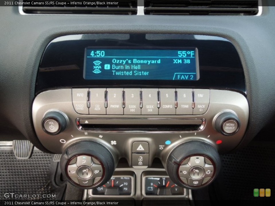 Inferno Orange/Black Interior Audio System for the 2011 Chevrolet Camaro SS/RS Coupe #61587494