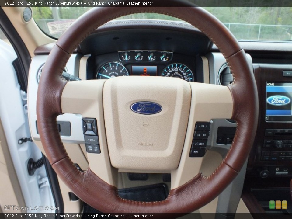 King Ranch Chaparral Leather Interior Steering Wheel for the 2012 Ford F150 King Ranch SuperCrew 4x4 #61587963