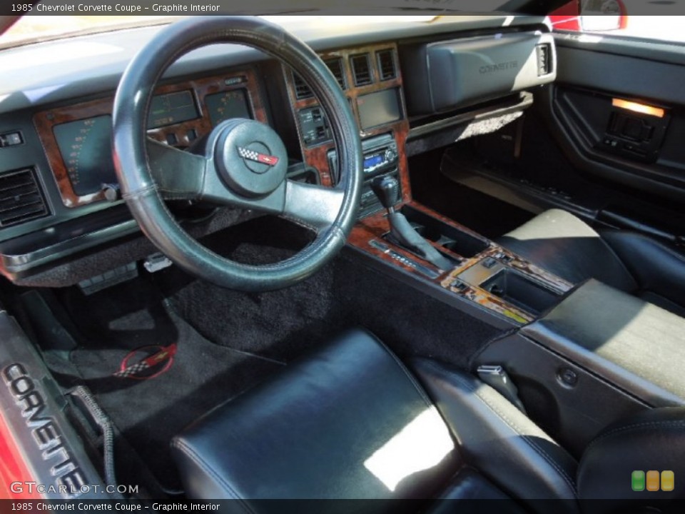 Graphite 1985 Chevrolet Corvette Interiors
