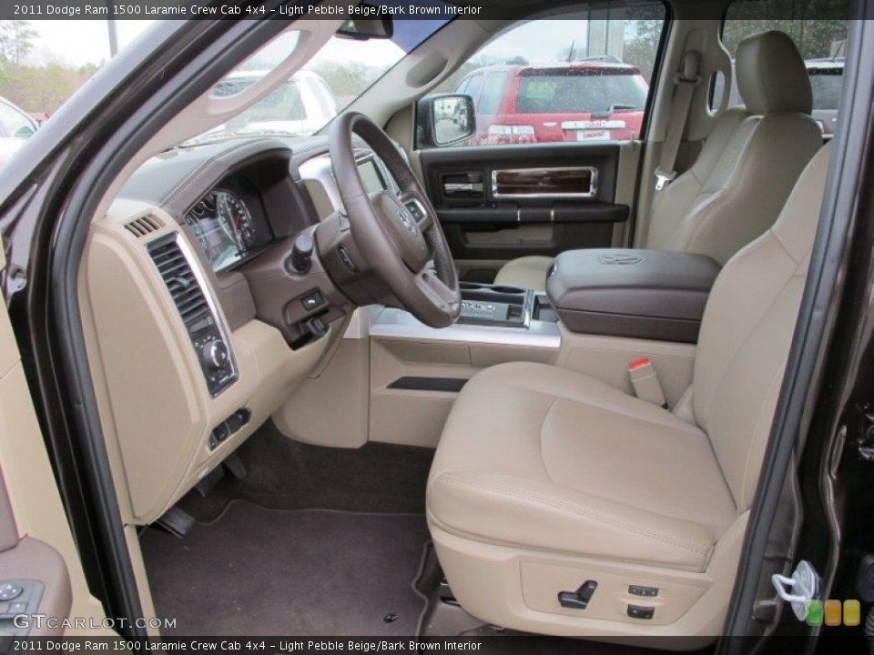 Light Pebble Beige/Bark Brown Interior Photo for the 2011 Dodge Ram 1500 Laramie Crew Cab 4x4 #61589481