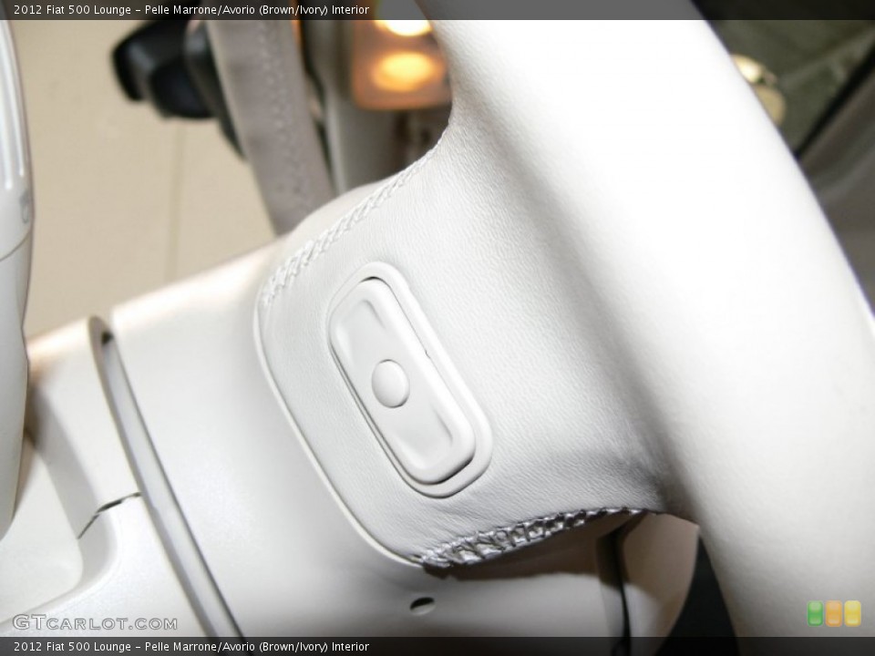 Pelle Marrone/Avorio (Brown/Ivory) Interior Controls for the 2012 Fiat 500 Lounge #61593205