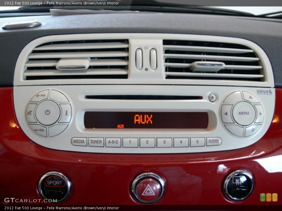 Pelle Marrone/Avorio (Brown/Ivory) Interior Audio System for the 2012 Fiat 500 Lounge #61593246