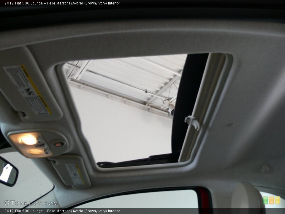Pelle Marrone/Avorio (Brown/Ivory) Interior Sunroof for the 2012 Fiat 500 Lounge #61593297