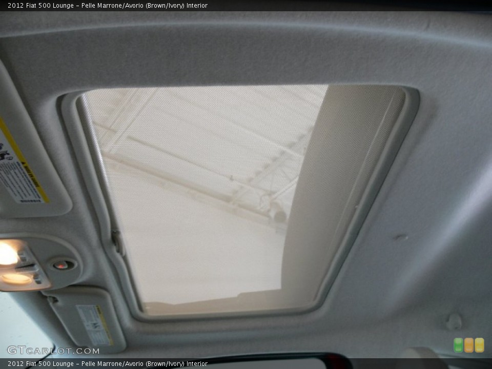 Pelle Marrone/Avorio (Brown/Ivory) Interior Sunroof for the 2012 Fiat 500 Lounge #61593306