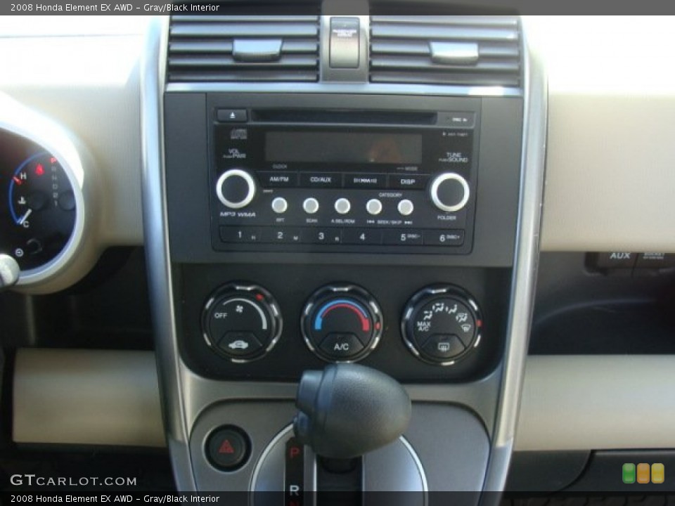 Gray/Black Interior Controls for the 2008 Honda Element EX AWD #61594466