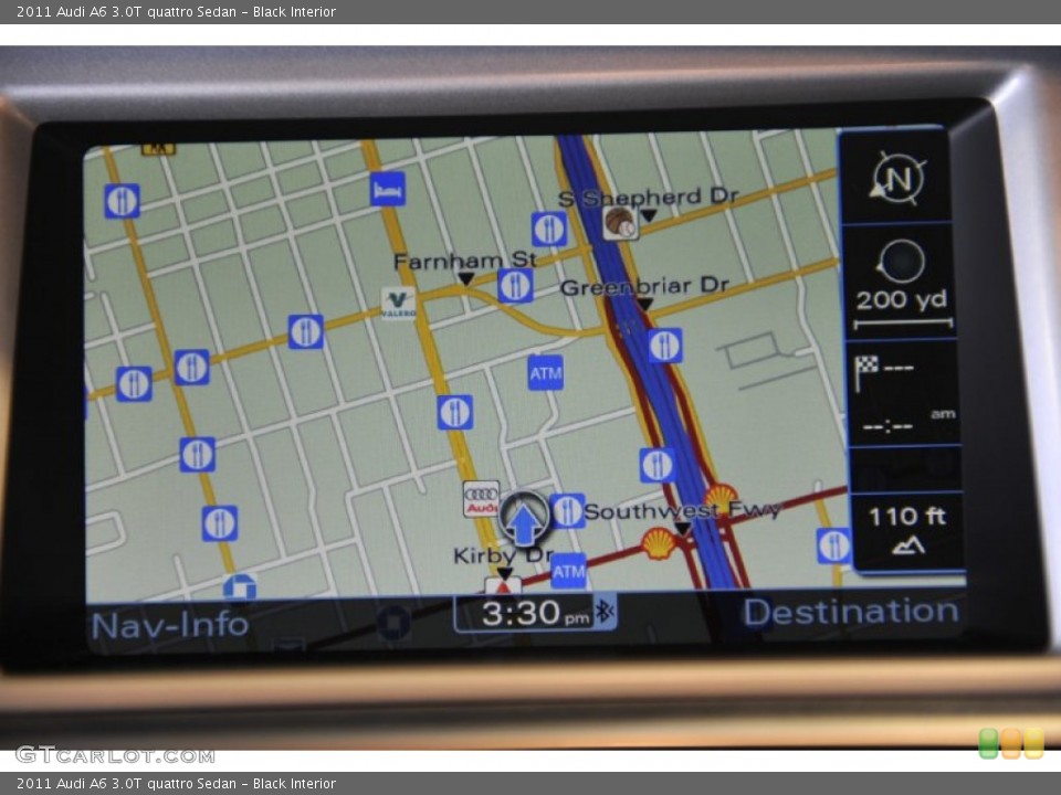 Black Interior Navigation for the 2011 Audi A6 3.0T quattro Sedan #61596243