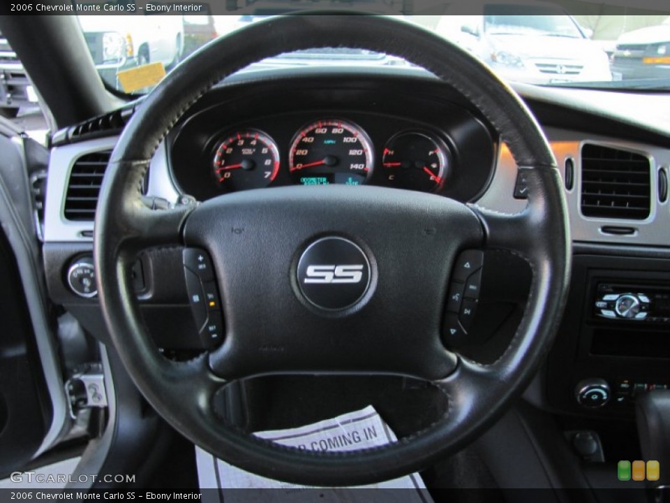 Ebony Interior Steering Wheel for the 2006 Chevrolet Monte Carlo SS #61603116