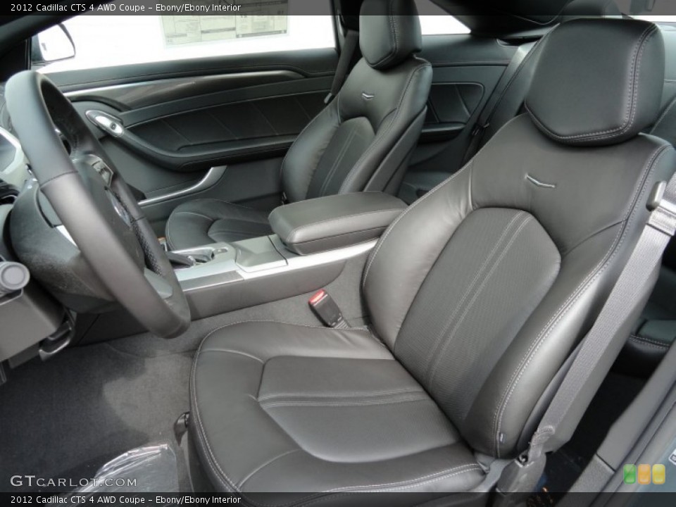 Ebony/Ebony Interior Front Seat for the 2012 Cadillac CTS 4 AWD Coupe #61603404