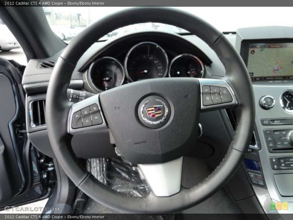 Ebony/Ebony Interior Steering Wheel for the 2012 Cadillac CTS 4 AWD Coupe #61603458