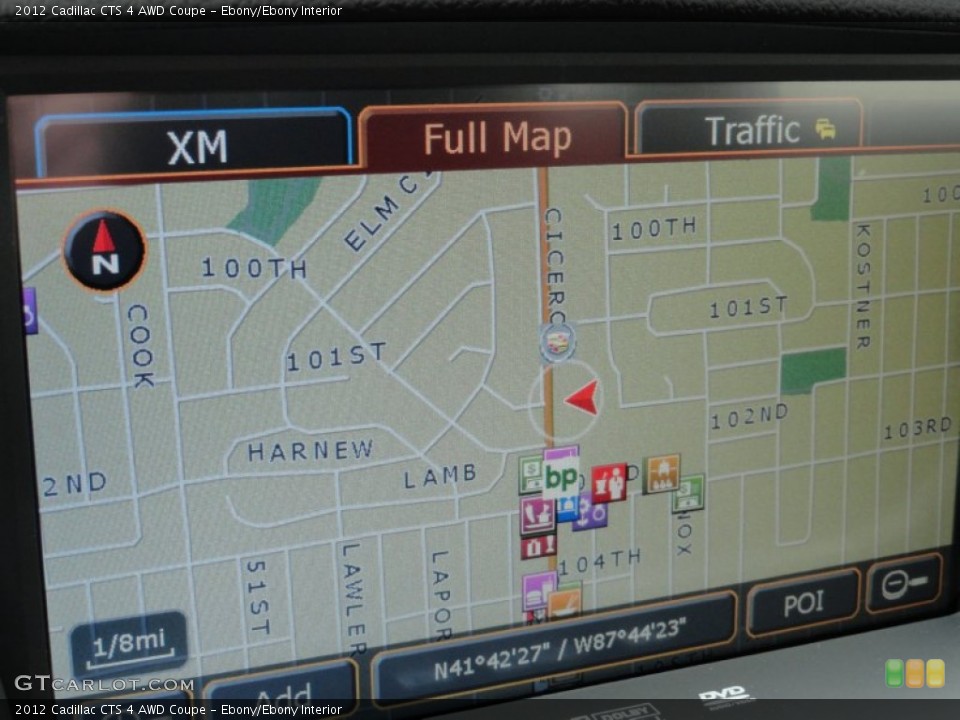 Ebony/Ebony Interior Navigation for the 2012 Cadillac CTS 4 AWD Coupe #61603497