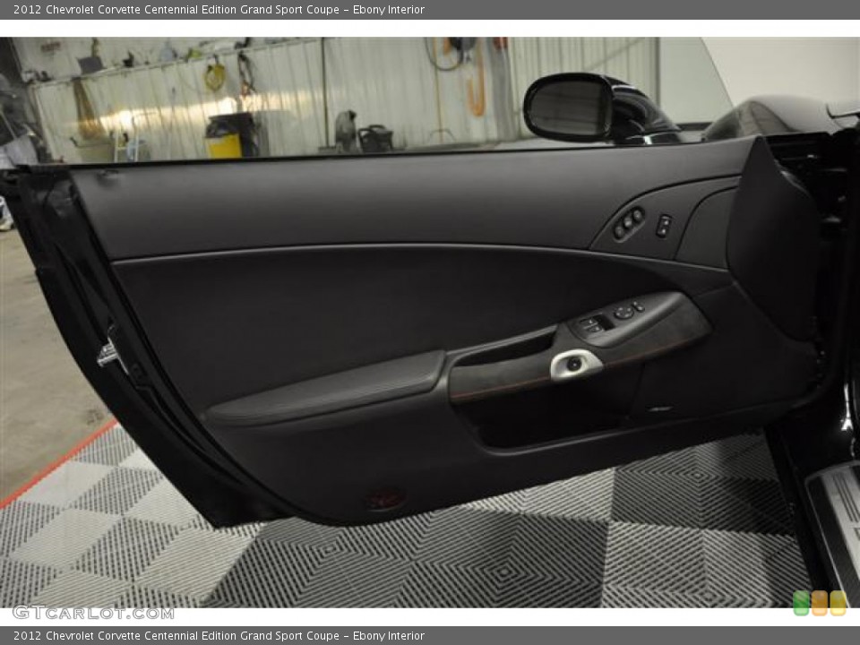 Ebony Interior Door Panel for the 2012 Chevrolet Corvette Centennial Edition Grand Sport Coupe #61603518