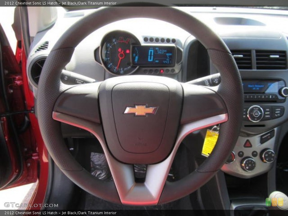 Jet Black/Dark Titanium Interior Steering Wheel for the 2012 Chevrolet Sonic LS Hatch #61604916