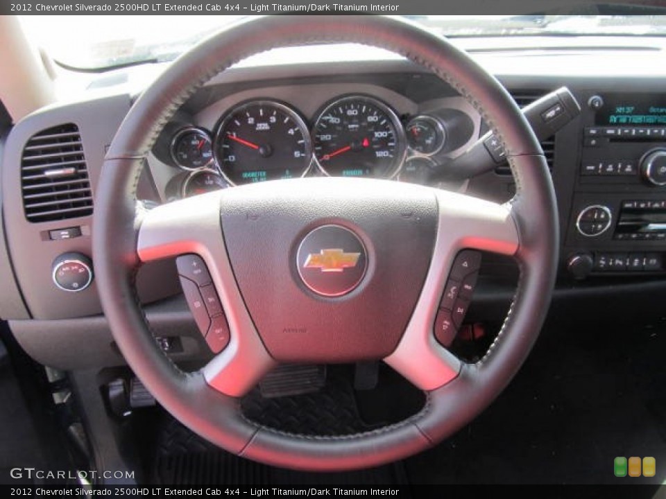 Light Titanium/Dark Titanium Interior Steering Wheel for the 2012 Chevrolet Silverado 2500HD LT Extended Cab 4x4 #61605313