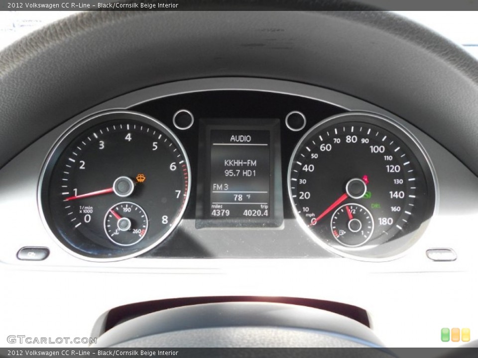 Black/Cornsilk Beige Interior Gauges for the 2012 Volkswagen CC R-Line #61607382