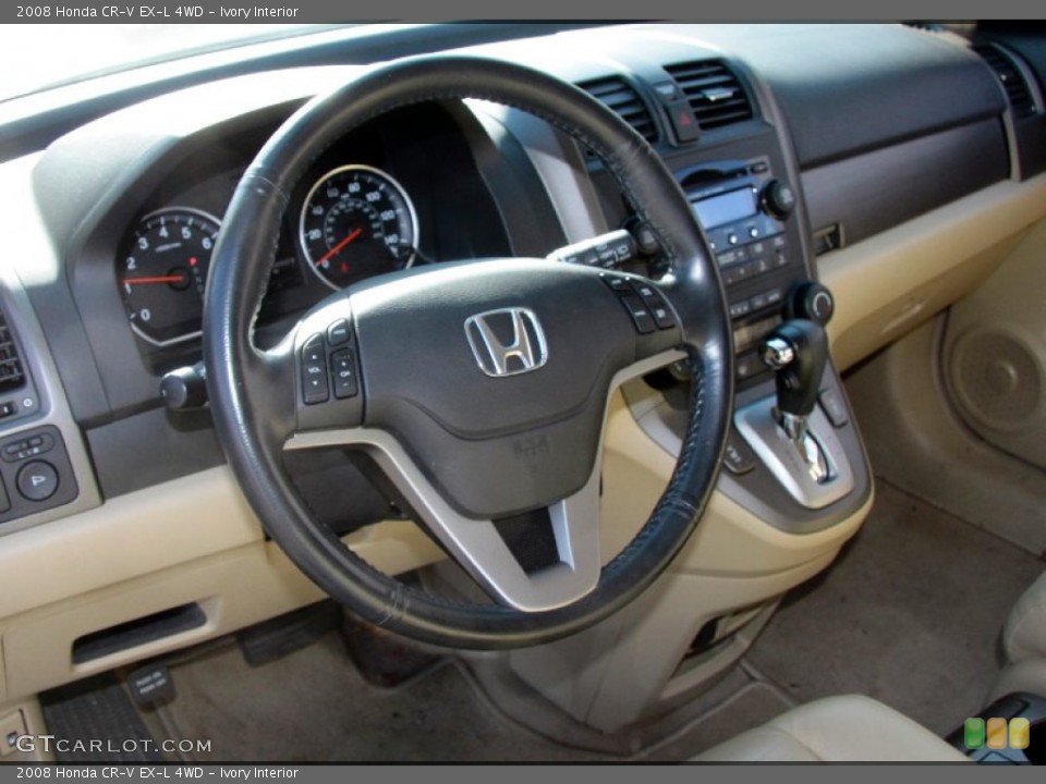 Ivory Interior Steering Wheel for the 2008 Honda CR-V EX-L 4WD #61607745